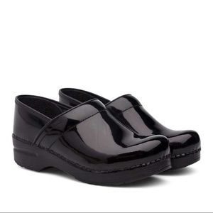 Dansko Professional Black Patent Leather Clogs